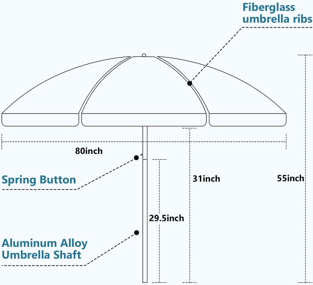 Floating Pool Umbrella, Polyester Fabric Uv-Resistant Outdoor Sunshade Umbrella for inside of Pool, Portable Floating Table with Beverage Rack, Rust-Resistant Aluminum Alloy Shaft for Manual Instant Assembly, Suitable for Swimming Pools, Beaches, and Outdoor Lakes