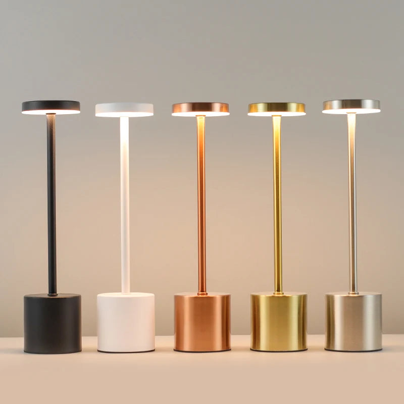 Retro Mushroom LED Table Lamp Touch 3Colors Bedside Lamp Rechargeable Reading Lights for Bedroom Restaurant Bar Room Decor Light