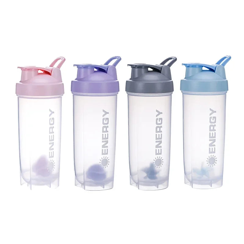 500/700Mlsports Water Bottle Protein Shaker Outdoor Travel Portable Juicecup with Powder Case Coffee Mugs Leak Proof Drinkbottle