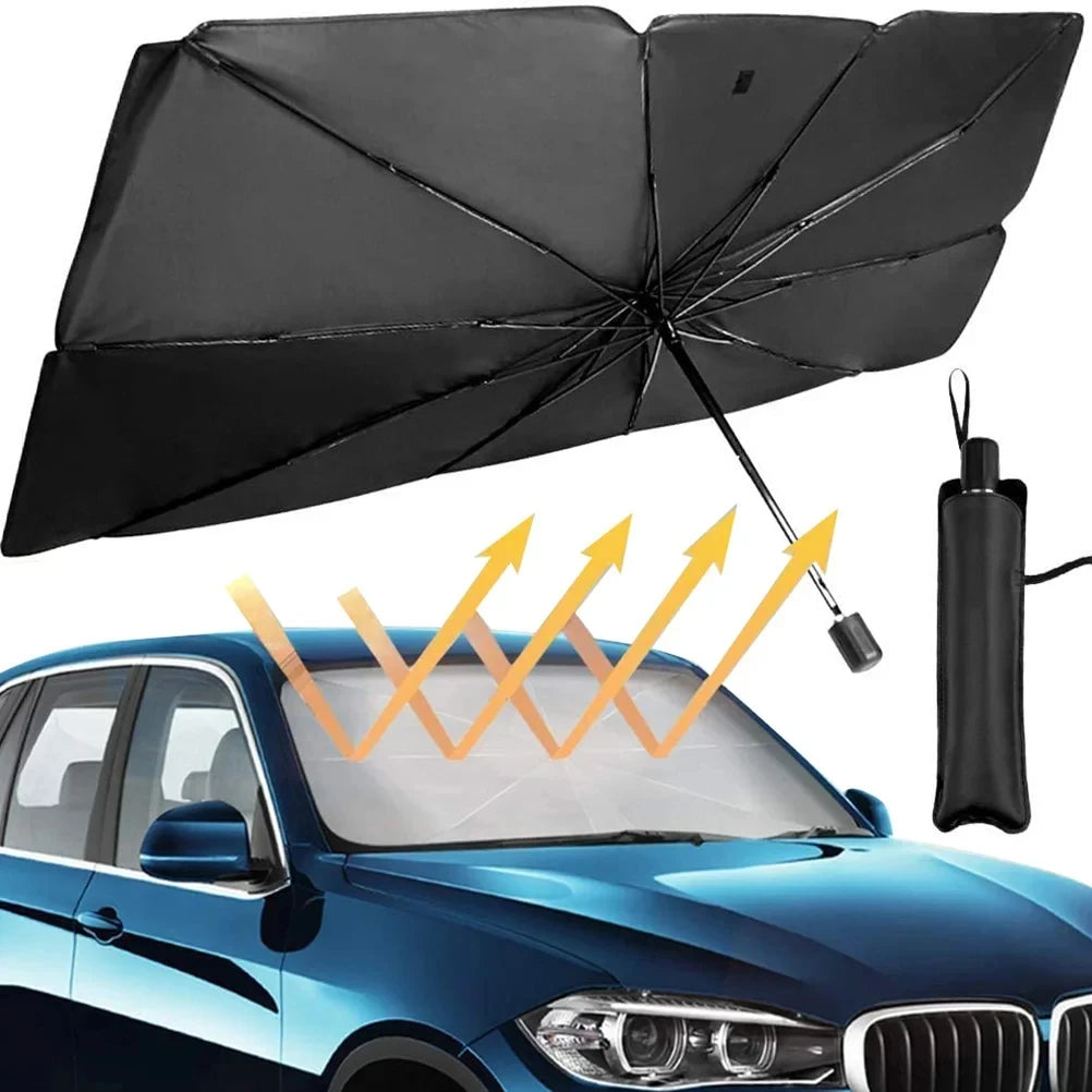 Car Sunshade Front Windshield Titanium Silver Thickened Sunshade anti UV Folding Car Sunshade Car Sunshade Accessories