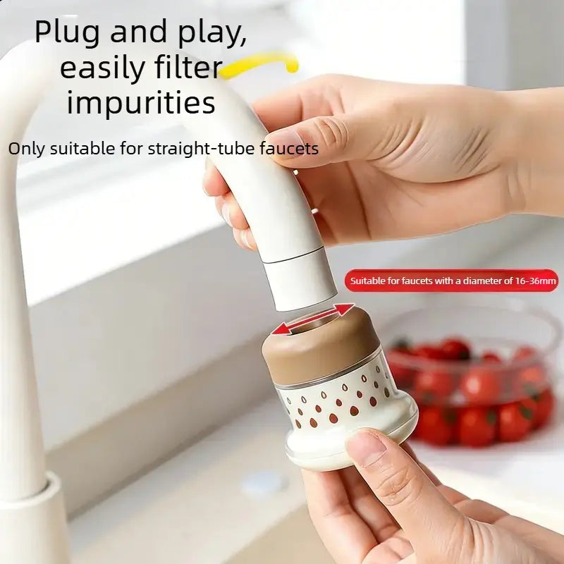 2PCS Minimalist Fresh Water Tap Filter for Home Use — Multi-Layer Filtration Purifier Tap for Kitchen Vegetable Washing, Splash Guard